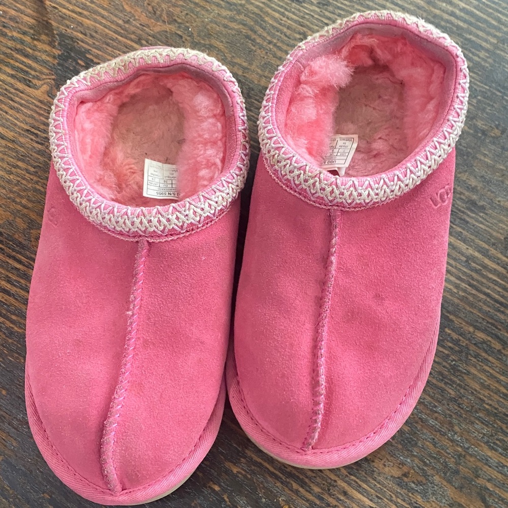 Pink Ugg Tasman Slippers Size 7